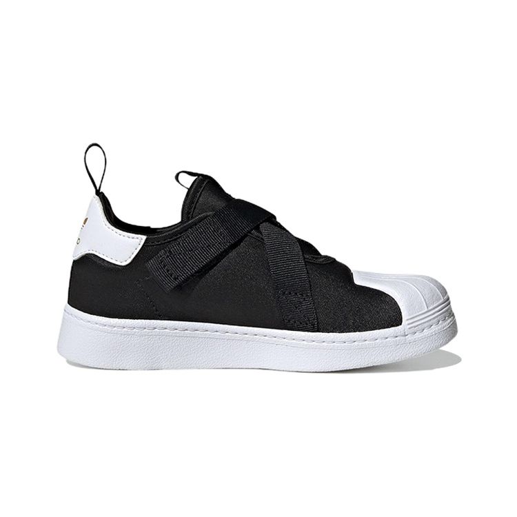 adidas Детские кроссовки Superstar 360 Little Kid Black White Gold Core-Black Gold-Metalic Cloud-White HQ6080