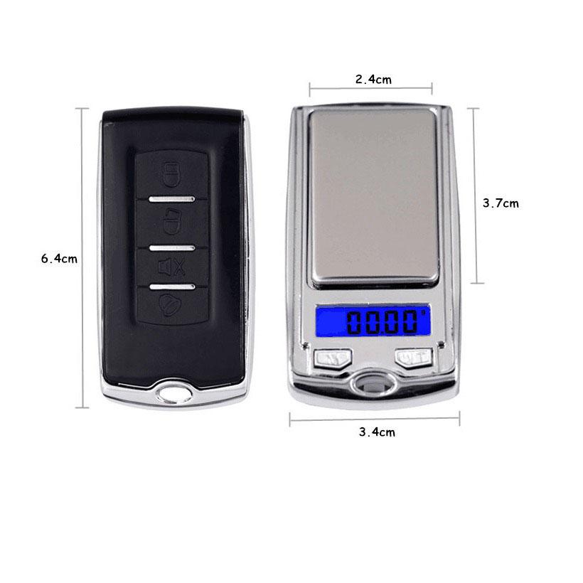 Digital Portable High Precision Mini Weight Scale Jewelry Balance Night Vision Electronic Led Accurate Car Key Household Flat