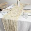 Vintage Table Runners Rustic Country Wedding Decoration Table Decor Gauze Tablecloth  Party