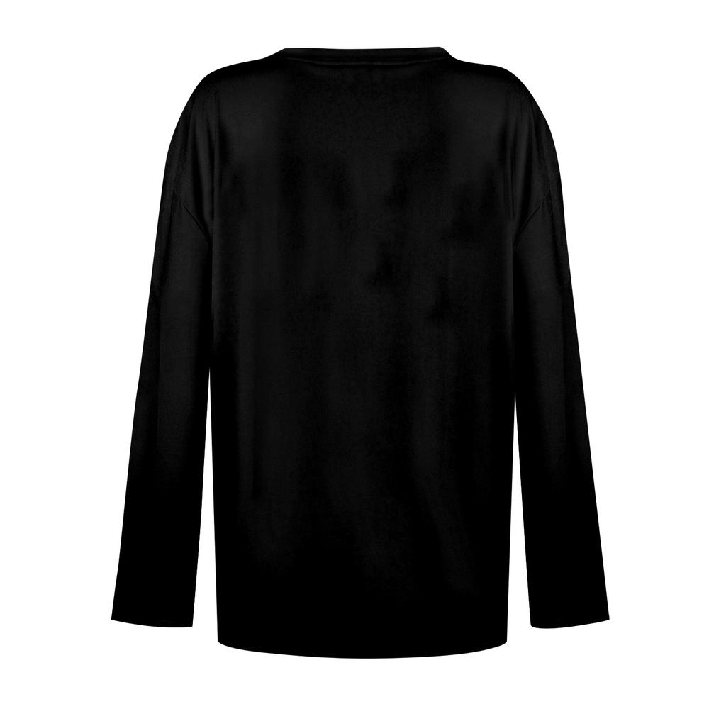 Women's T Shirt Retro Print Long Sleeve Daily Weekend Daily Basic V Neck Regular  Fall Winter Tops