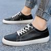 Outdoor Mens Lace-Up Sneakers Classic Mens Fashion Skate Shoe Genuine Leather Men Casual Shoes Mens Comfortable Walking Footwear