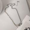 925 Sterling Silver Vintage Handmade Twist Love Heart Thai Silver for Women Men Hip Hop Party Necklace Jewelry Gifts S-N665