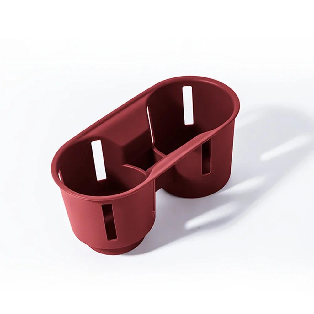 Силиконовый автомобильный центральный консольный органайзер для хранения подстаканников черный красный аксессуары модификация для Porsche Cayenne 2024 2025