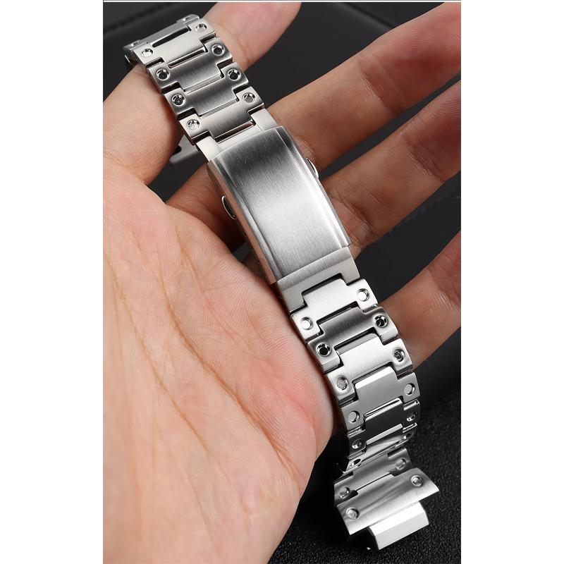 Нержавеющая сталь Браслет для часов casio gshock GW-M5610 DW5600 GW-5000 GBM-2100 GA2100 GM5600 GM2100 ремешок для часов цельностальной ремешок