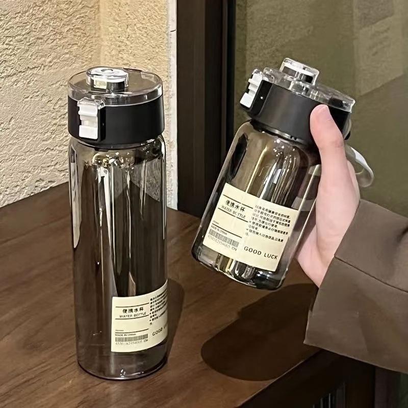 Портативный пластиковый стакан в стиле MUJI с ручкой и трубочкой для студента, офиса, дома 350 мл 550 мл 800 мл KTY