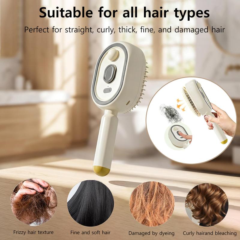Electric Spray Air Cushions Massage Comb Cordless Rechargeable Hair Brush with Water Spray Detangling & Anti-Static Hair Brush