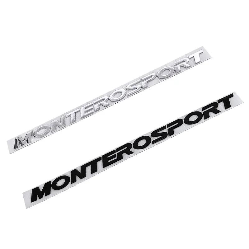 Наклейка с логотипом MONTERO SPORT на капот, эмблема, наклейки на автомобиль для Mitsubishi Montero, 3D логотип, передняя головная часть, задний багажник, наклейки для рестайлинга, аксессуары