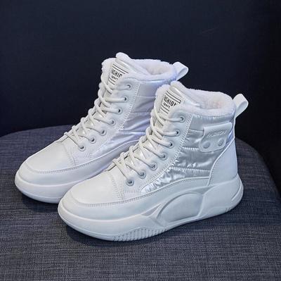 Ретро Водонепроницаемые Зимние Сапоги 2024 Зима Новые Мягкая Подошва Вулканизированные Хлопковые Ботинки с Короткой Плюшевой Утепленной Подкладкой Высокие Женские Ботинки