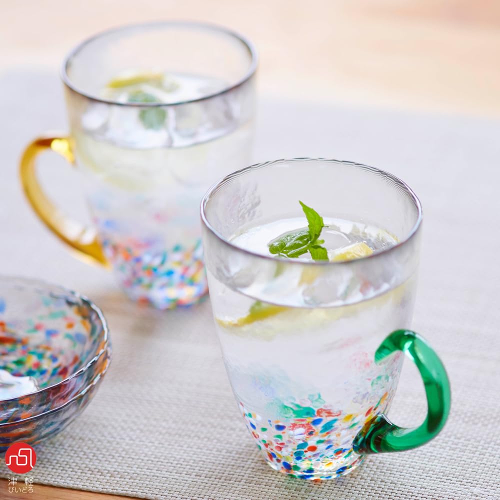 Aderia Glass Nebuta Midori Сделано в Подарок Стильный и милый подарок для Идеально для посещения или любого (АДЕРИЯ) [Цугару Кружка, Кружка, Дизайн, 320 мл, Япония, В коробке,