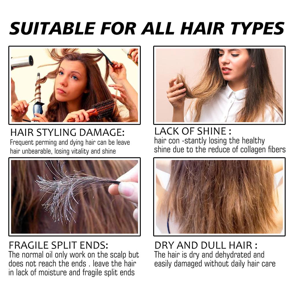 EELHOE Спрей для блеска волос, 120 мл, несмываемый спрей-кондиционер для ухода за волосами, масляный туман, блестящий и гладкий спрей для восстановления сухих волос