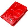 Lacquered Vertical Women's Wallet Made of Genuine Leather with Crocodile Effect CANPELLINI Wallet 21681 Red