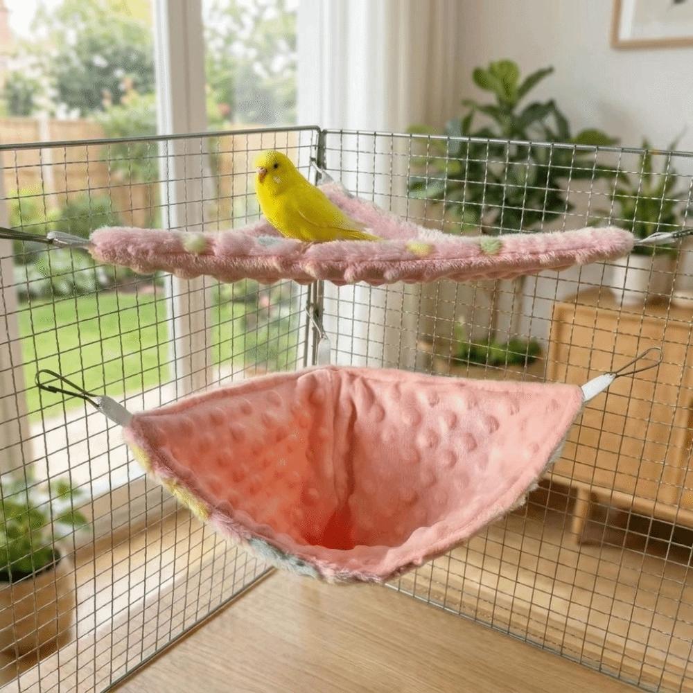 Warm Parrot Cage Hammock Soft Hanging Squirrel Bed Portable Sugar Glider Nest For Sugar Glider