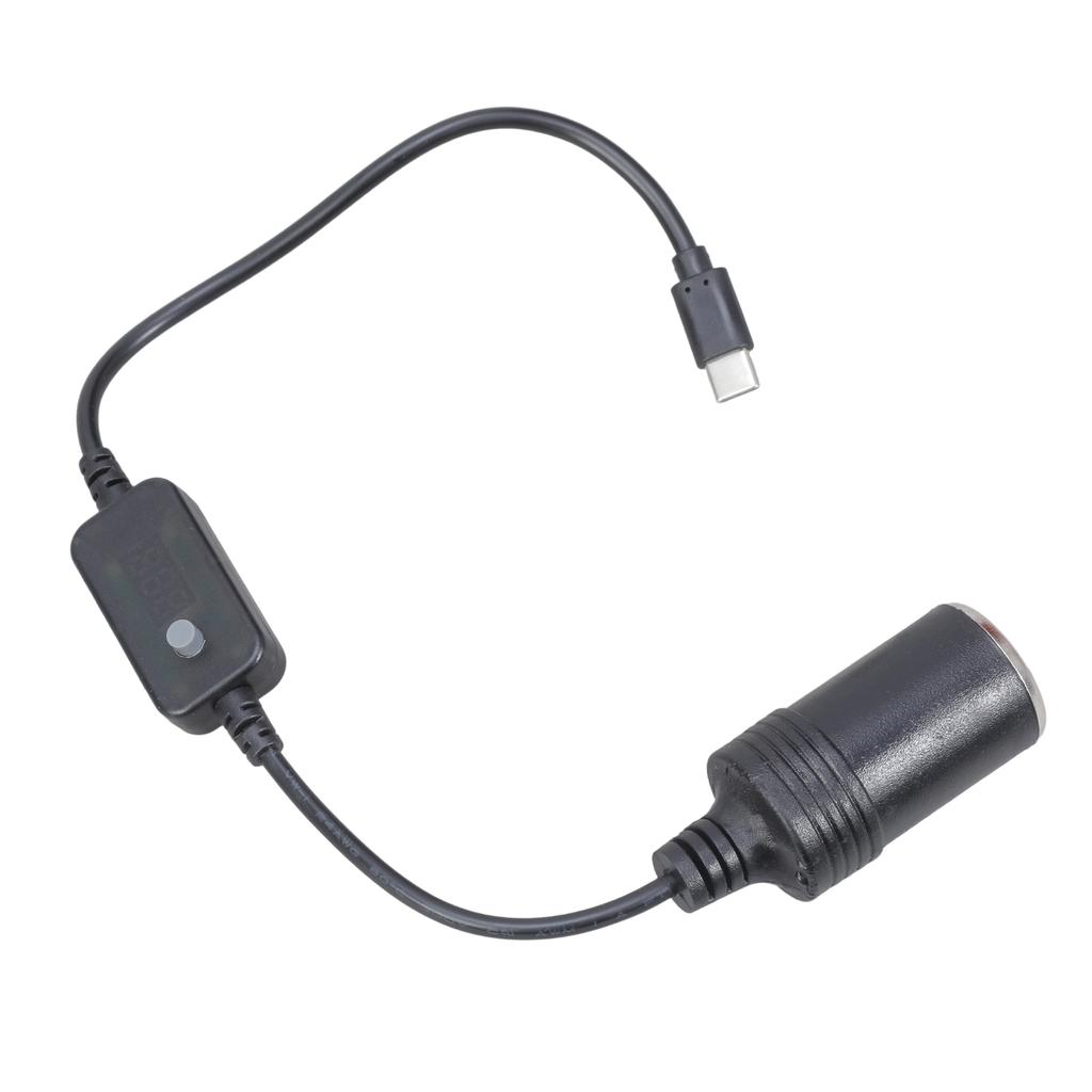 Кабель-адаптер PD USB C в гнездо прикуривателя 5 В - 20 В для автомобильных аксессуаров, таких как видеорегистраторы и GPS-навигаторы