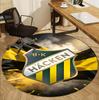 BK Hacken Pattern Round Rug, Indoor/Outdoor Mat, for Picnic, Gameroom, Bedroom, Office, Living Room, Home Decor Carpet, Birthday Gift