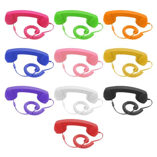 Ретро телефонная трубка с разъемом 3,5 мм, приемник для мобильного смартфона с микрофоном и динамиком, универсальная винтажная старая телефонная трубка