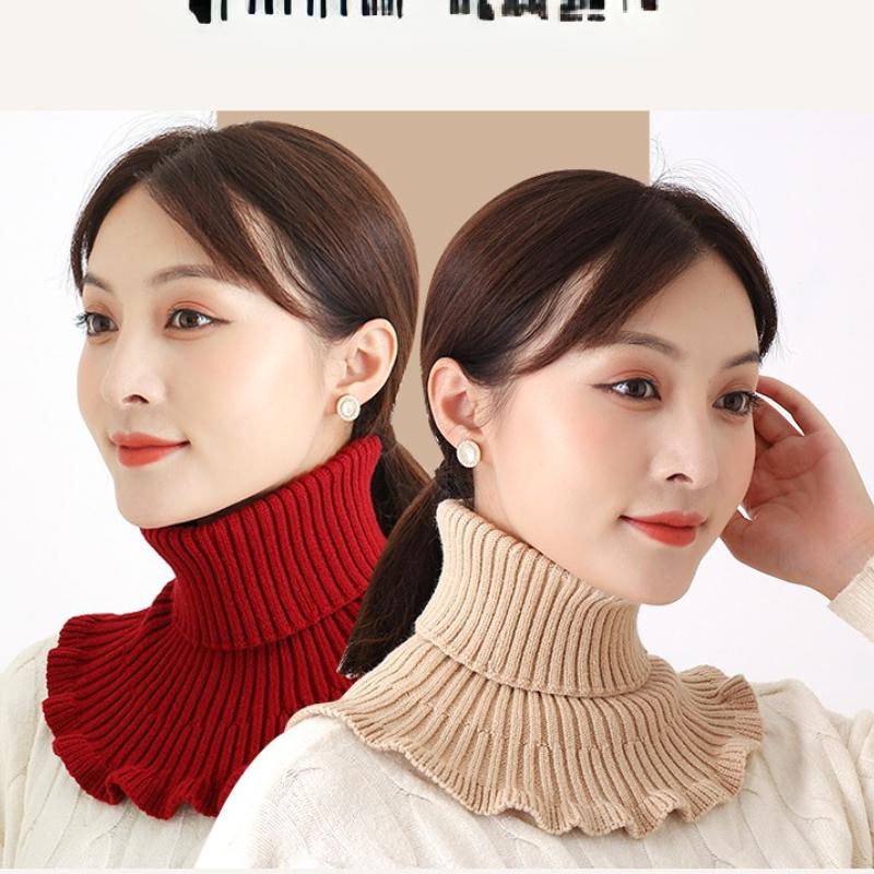 Unisex Fake Turtleneck Collar Warm Autumn Winter Neck Scarf Soft Fake Collar Fashion Knitted Scarves