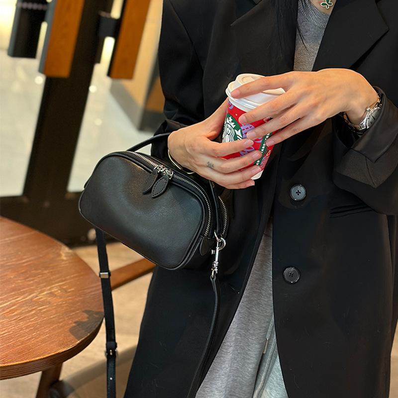 Женская сумка из натуральной кожи, многослойная, вместительная, стильная и простая сумка через плечо с верхним слоем