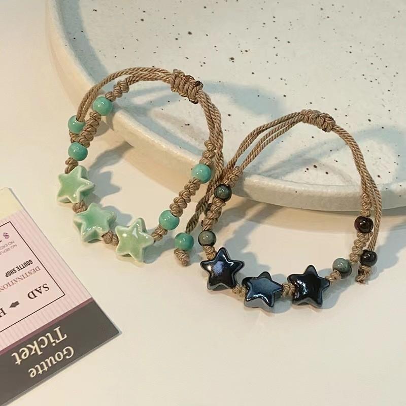 Этнический Браслет-звезда ручной работы Геометрические бусины дофамина Унисекс Ювелирное украшение на запястье