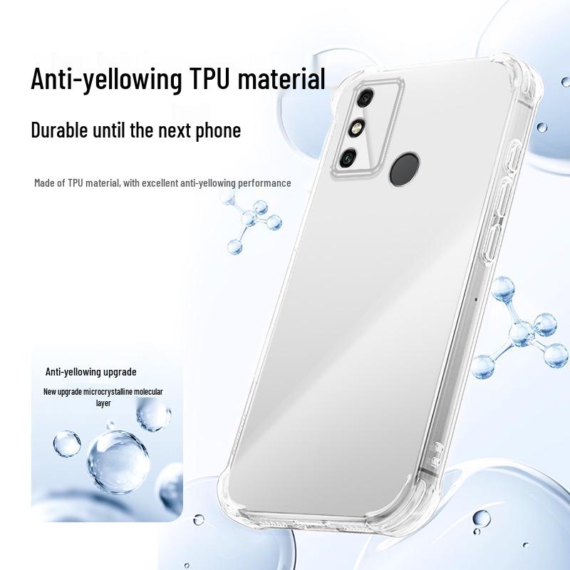 Прозрачный противоударный чехол из ТПУ с угловыми подушками безопасности для Honor Play 9A, обеспечивающий полную защиту