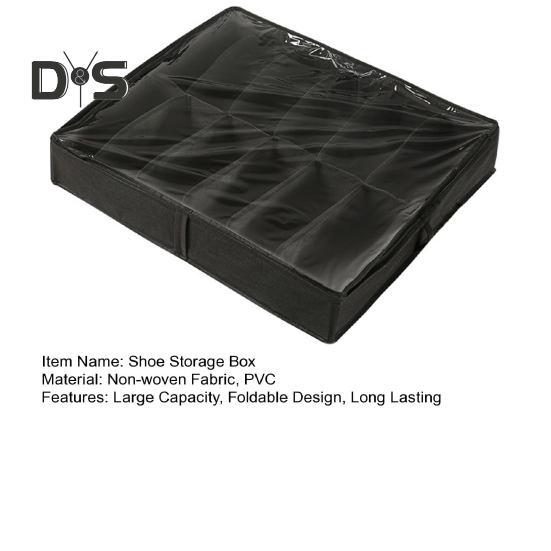 Регулируемый органайзер для обуви, экономящий место, контейнер для обуви большой емкости, складная конструкция, контейнер для хранения обуви с застежками-молниями