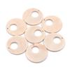 12pcs Flat Hollow Round 30 40 50mm Natural Wood Pendants Eco-friendly Beads for DIY Crafts Woodcraft Jewelry Making Accessories