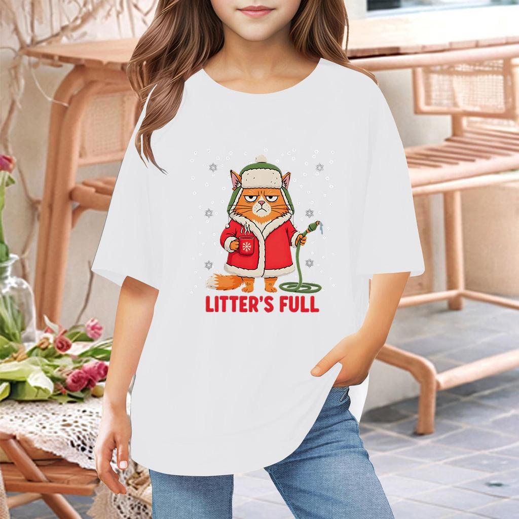 Toddler Girl Boy T-Shirts Kids Top Boys And Girls Printed Short Sleeved T-shirt 1-12Y