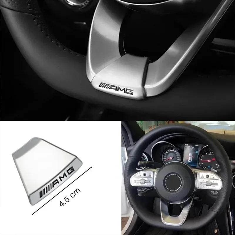 Для AMG Benz Знак AMG Наклейки на руль автомобиля Аксессуары Для Mercedes Benz AMG W206 W204 W205 W212 W213 W221 W222 W223 W2