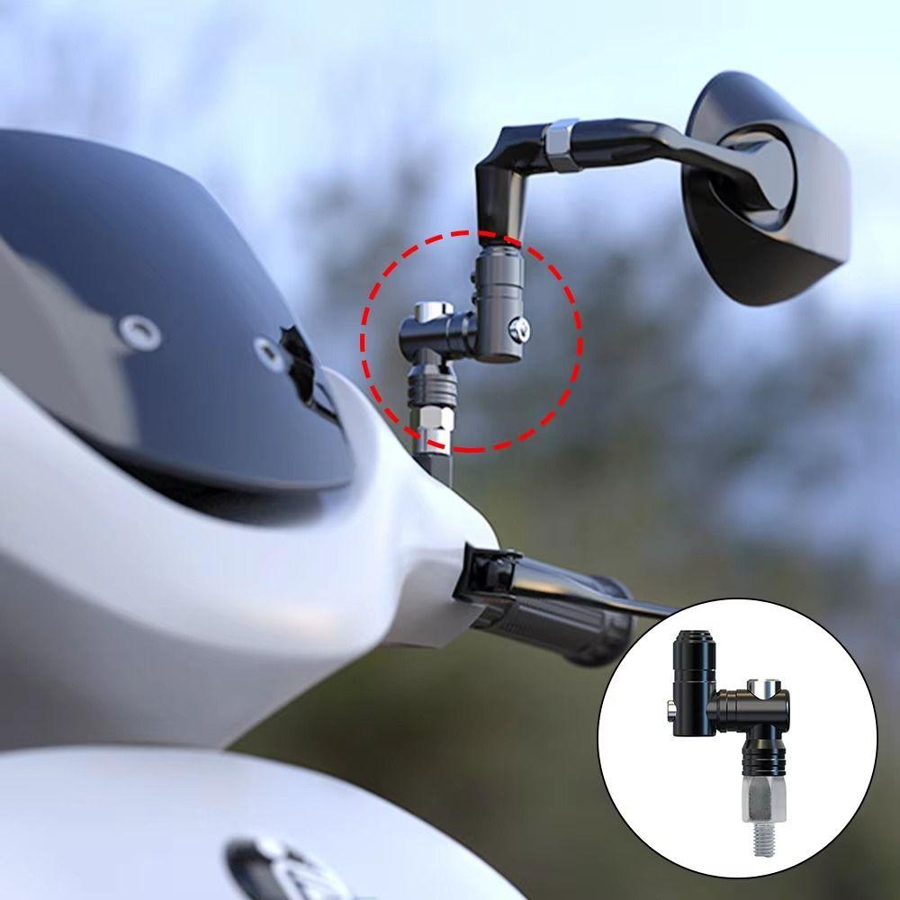 2Pcs Adjustable Motorcycle Mirror Mount Aluminum Zinc Zinc Alloy Mirror Riser Bracket Bike Accessories