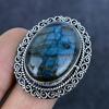 Labradorite Handmade 925 Sterling Silver Jewelry Ring Size 7 c8S96