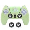 Cat Paw Controller Skin with Thumb Grip Caps Protective Shell Cover Controller Case Set for PS5