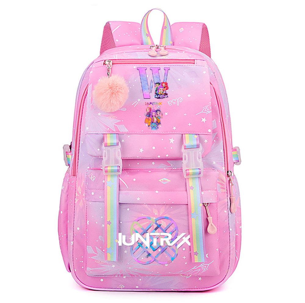 Аниме Милый K-Pop Истребители Демонов Принтованный Рюкзак для Подростка Студента Девушки Мальчика Рюкзак Сумка Книжная Сумка Большая Вместимость Дорожная Сумка Mochila