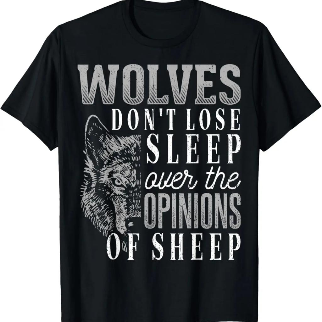 Wolves don't lose sleep over the opinions of sheep - grunge T-Shirt