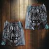 Tiger Head Black Blue Boxing Muay Thai Kickboxing Training Shorts Print Martial Art Boxer Unisex Men Women Kid Fighting Fitness Sport Gym Workout