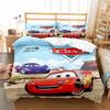 3D Digital Printing Quilt Cover Pillowcase Bedding, Cartoon Car Story Home Textile Four-Piece Set