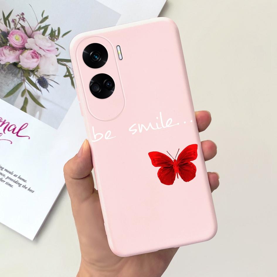 For Cover Honor 90 Lite Phone Case CRT-NX1 Fashion Butterfly Cartoon Slim TPU Soft Silicone Back Cover For Honor 90Lite 5G Funda