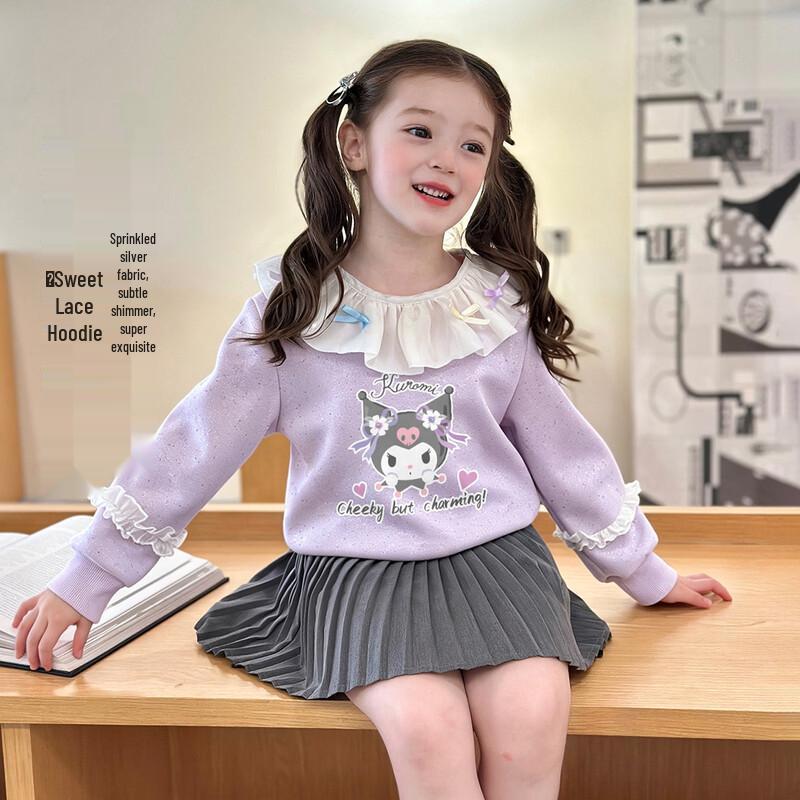 Hello Kitty Girls' Fall Cartoon Pullover Sweatshirt