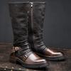 Men's Medieval Retro PU Leather Shoes Middle Ages Ankle Boots Victorian Renaissance Boots Cosplay Shoes