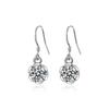 925 Sterling Silver Zircon Flower Drop Earring For Women Girls Wedding Elegant Trendy Jewelry Pendientes Eh245