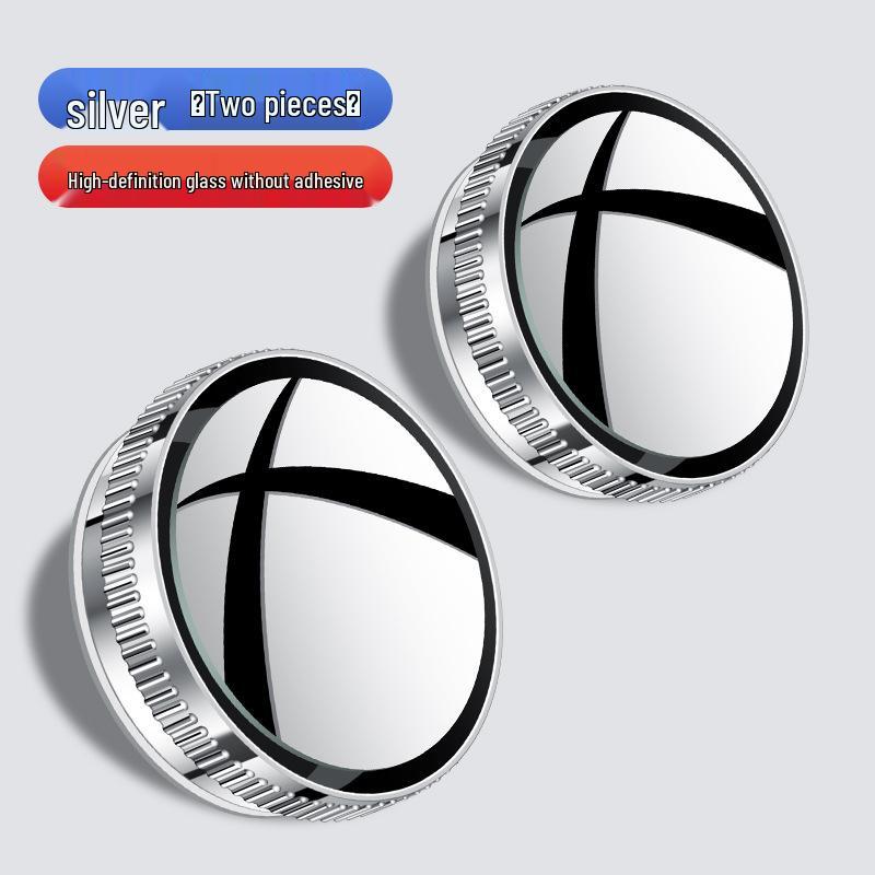 360° Adjustable Round Blind Spot Mirror - Suction Cup Rearview with Wide Angle View