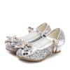 Princess Leather Shoes for Girls Dance Shoes Casual Glitter Children High Heel Girls Shoes Butterfly Knot