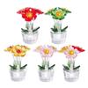 Clear Base Mini Glass Flower Sculpture Ornament Tabletop Plants Suncatcher  Mother's Day