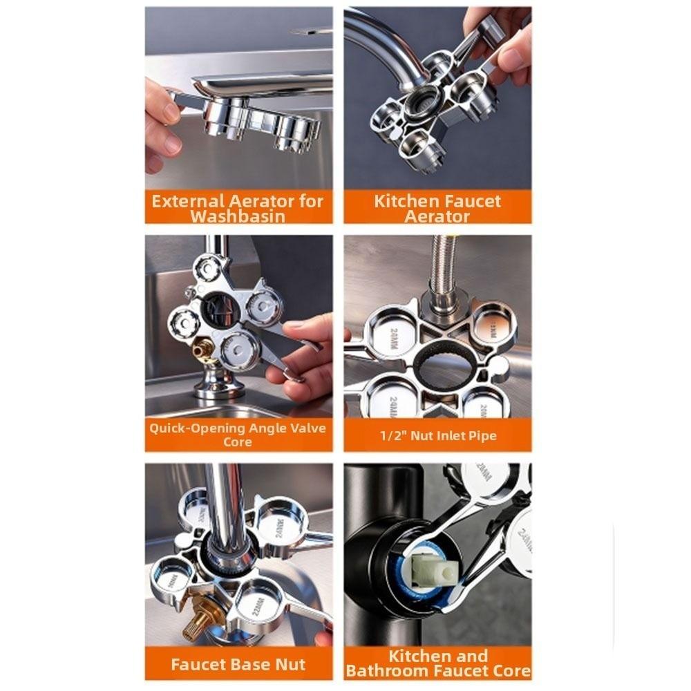 Домашний ремонт Водопроводный ключ 12 дюймов 1 Ключ для сантехники под раковину Ключ для аэратора смесителя Сантехнический инструмент