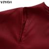 VONDA Женские летние платья-трапеции с круглым вырезом и коротким рукавом