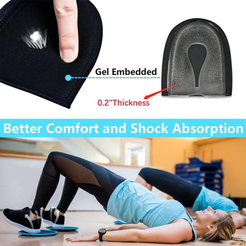 1 Pair Of Heel Protection Sleeves Shock-absorbing Pressure Height Increasing Pad Silicone Anti Slip Half Pad
