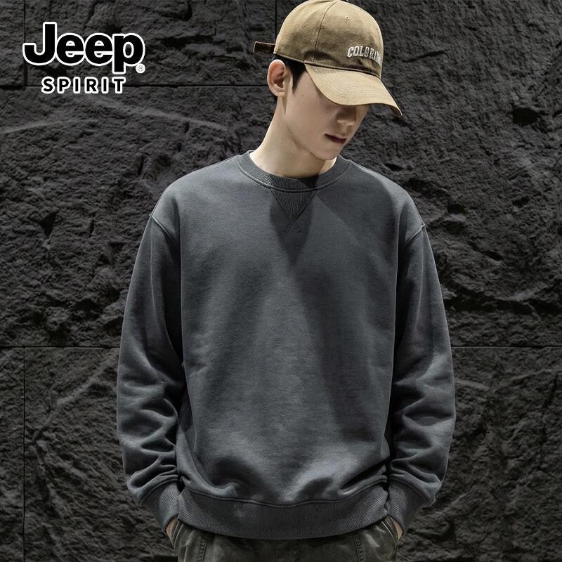 Мужская вязаная толстовка JEEP SPIRIT свободного кроя с круглым вырезом