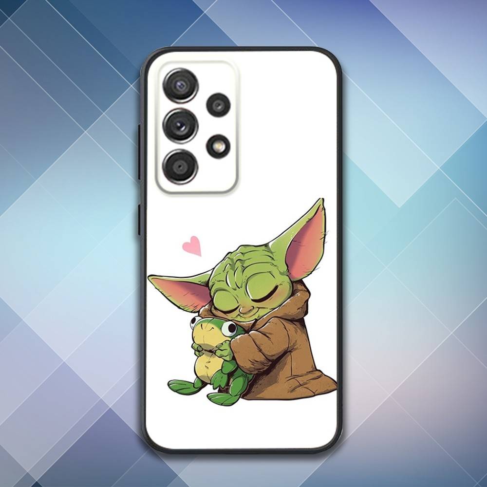 Baby Y-Yoda Phone Case For Samsung S25,S24,S21,S22,S23,S30,Ultra,S20,Plus,Fe,Lite,Note,10,9,5G Black Cover