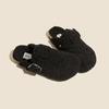 Maogu Mules Fur Woman Shoes Winter New Buckle Flats Platform Walking Plush Ladies Slides Casual Warm Indoor 2025 Women Slippers