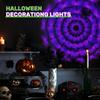 Halloween LED String Lights 70 LEDs Colorful Ghost Spider Web Atmosphere Light for Haunted House Party Festival Holiday Decoration