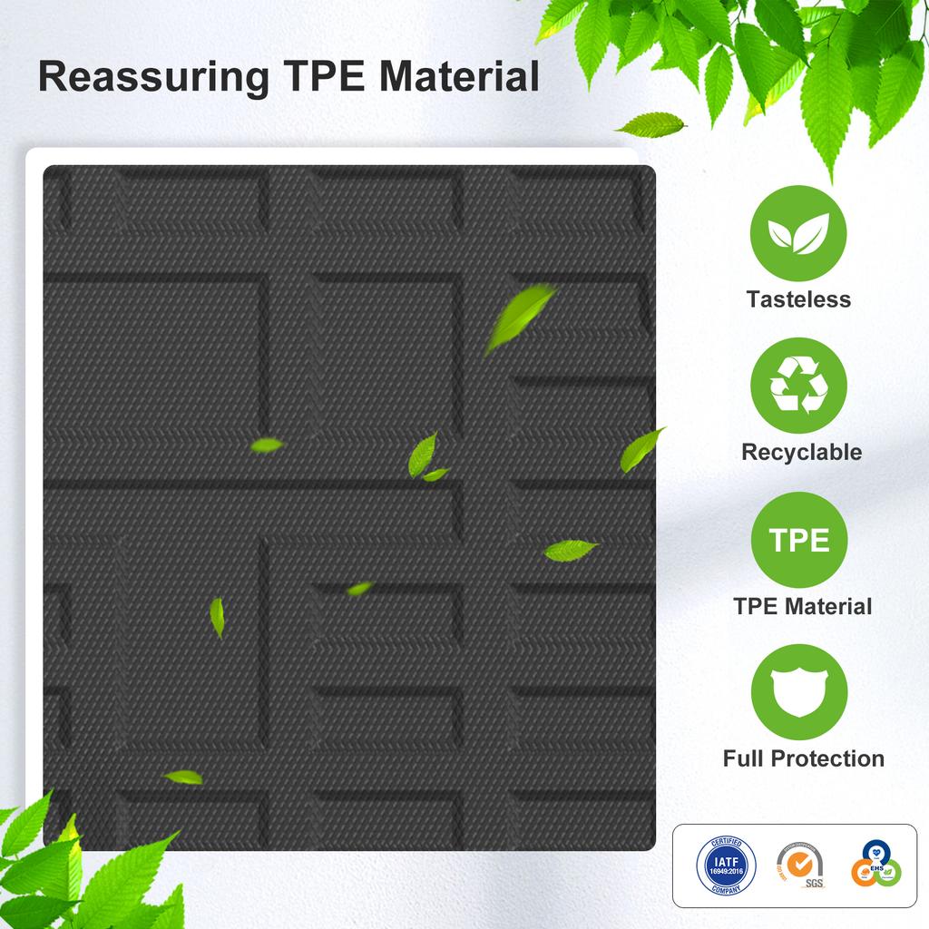 LUCKEASY Right Drive for Jetour T2/Traveler 2025+ Malaysia Spec TPE 3D Car Floor Mats Cargo Liner Trunk Pad All-Weather Black