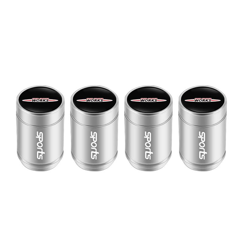 ankfz6 4Pcs Aluminum Alloy Car Tire Valve Cap Auto Wheel Accessories For MINI Cooper S Works JCW R55 R56 R53 R60 R61 F54 F55 F56 R50